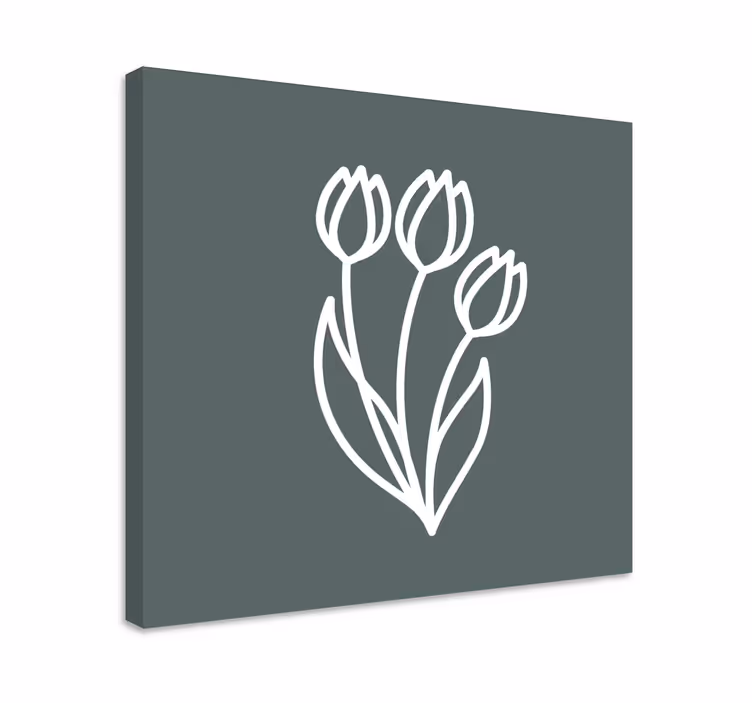 Cuadro de flores Lindos tulipanes blancos - TenVinilo