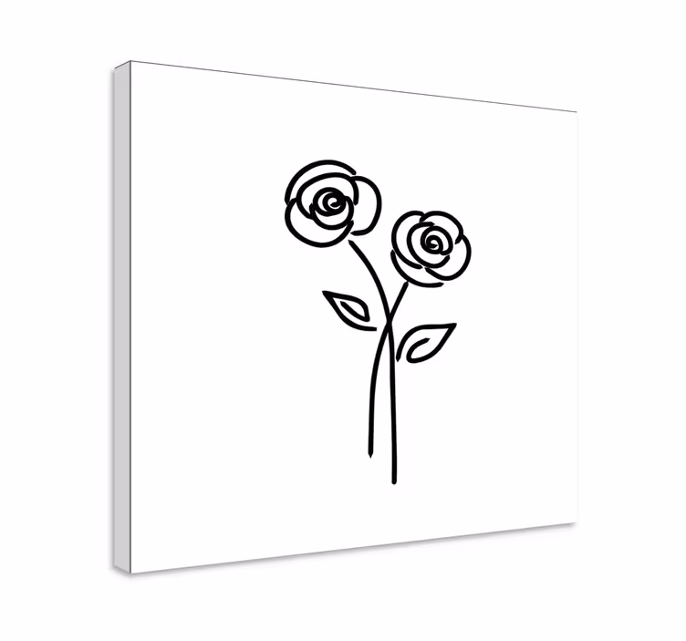 Cuadro de flores elegante diseño floral - TenVinilo