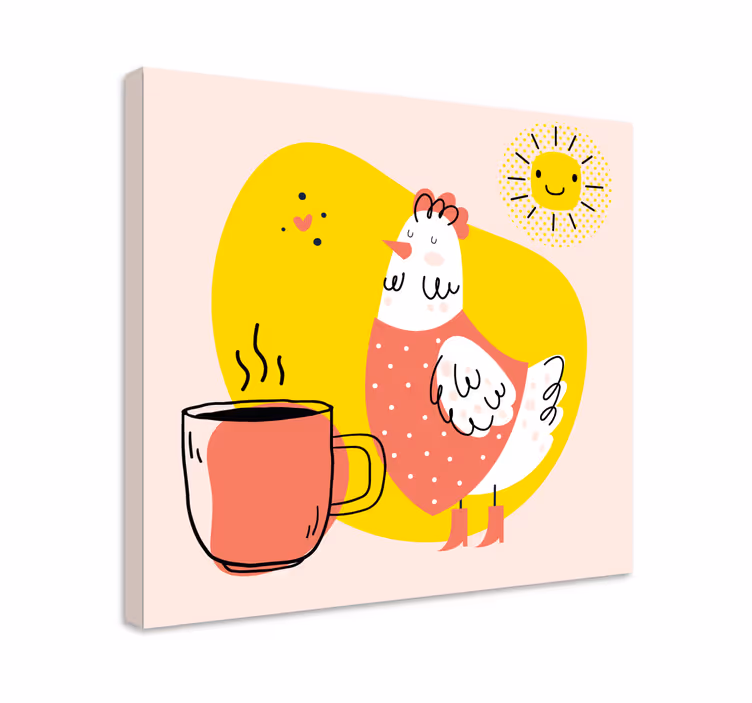 Cuadro animales gallo alegre de mañana - TenVinilo