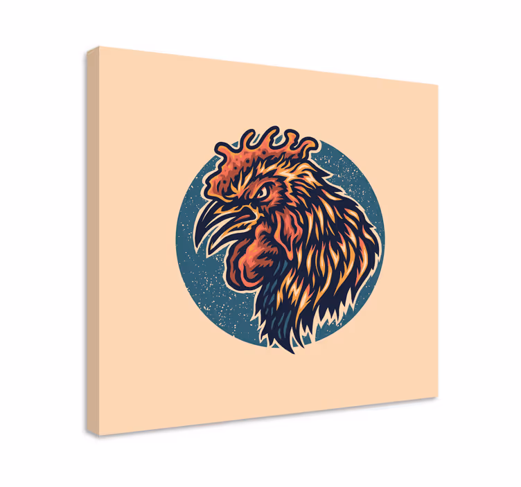 Cuadro animales retrato de cabeza de gallo - TenVinilo