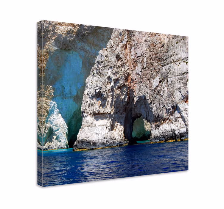 Cuadro paisajes Cueva de raj con agua azul - TenVinilo