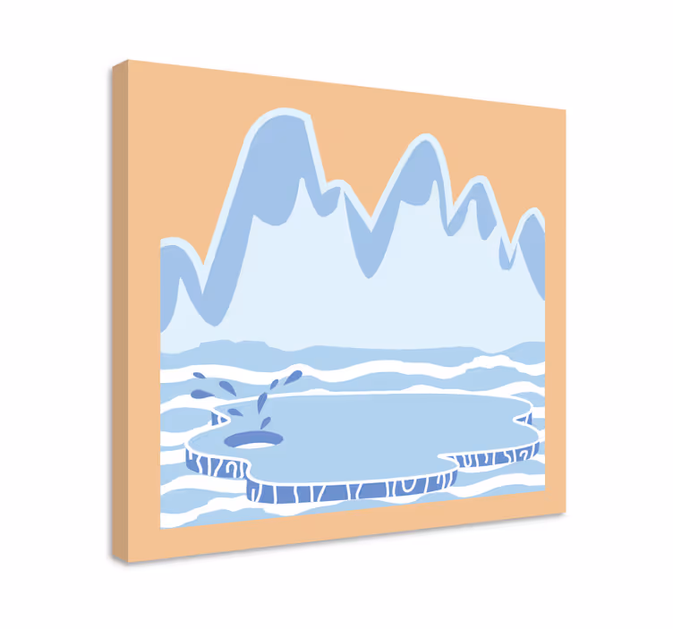 Cuadro infantil Montañas de hielo azul - TenVinilo