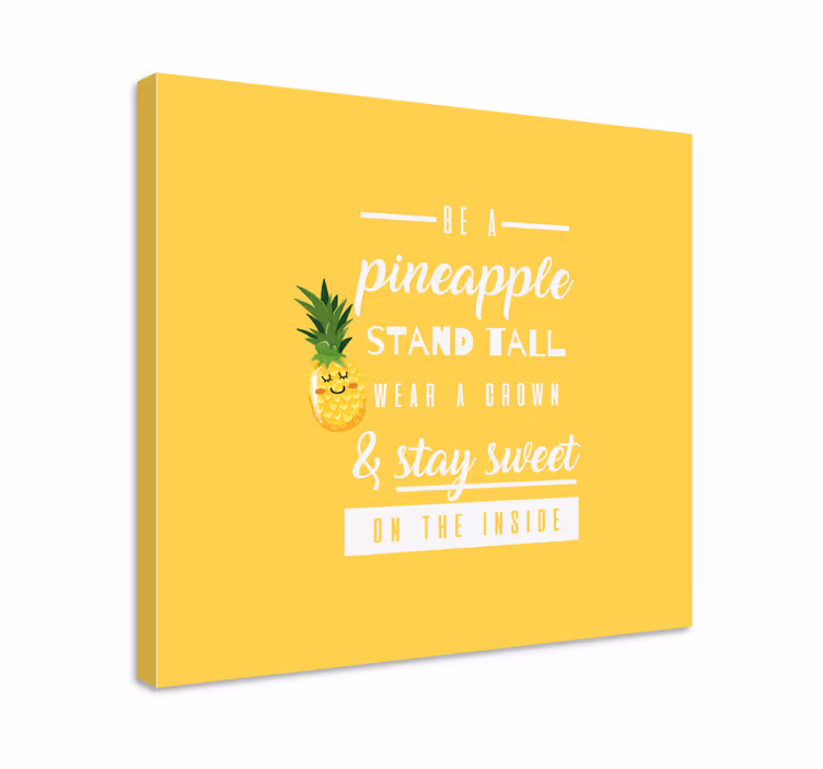 Cuadro frase Cita divertida con piña - TenVinilo