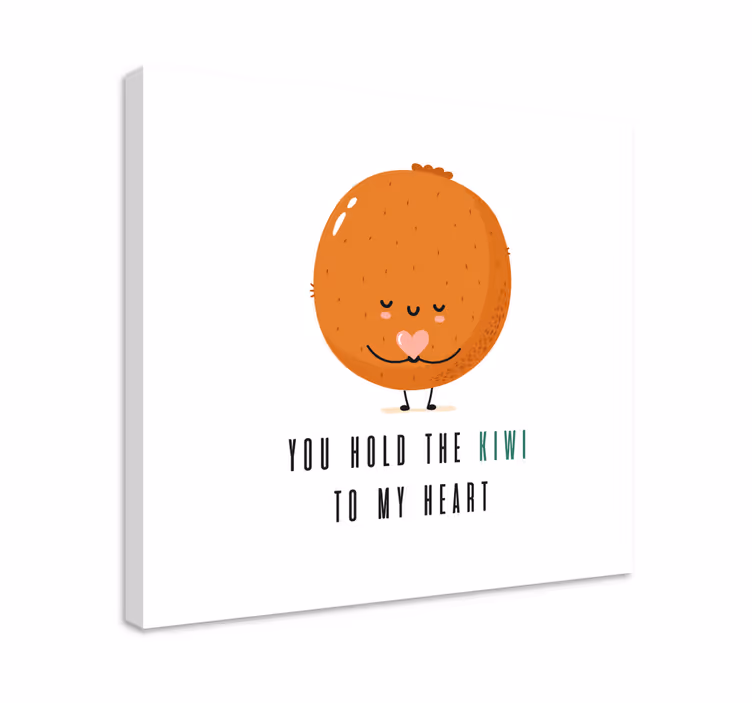 Cuadro bodegones personaje kiwi adorable - TenVinilo