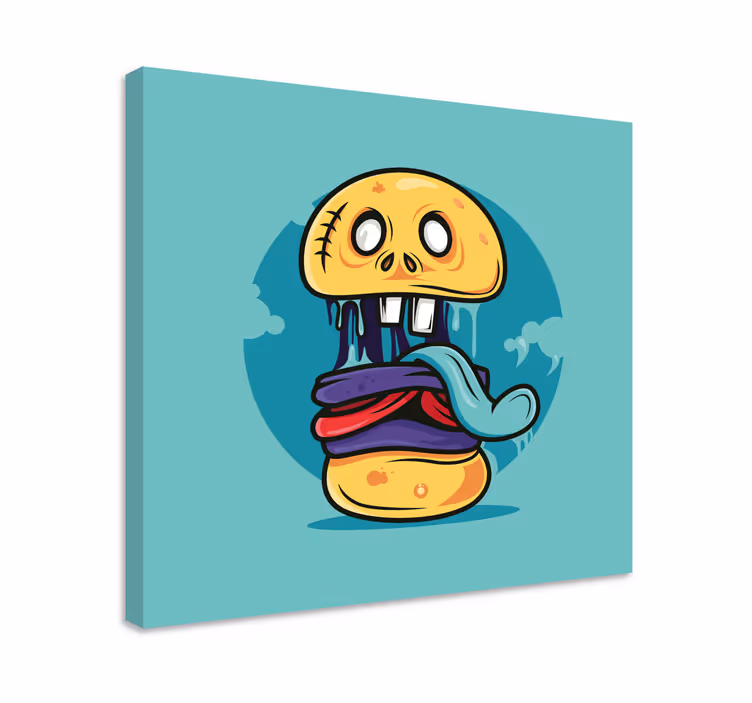 Cuadro personajes personaje de calavera juguetona - TenVinilo