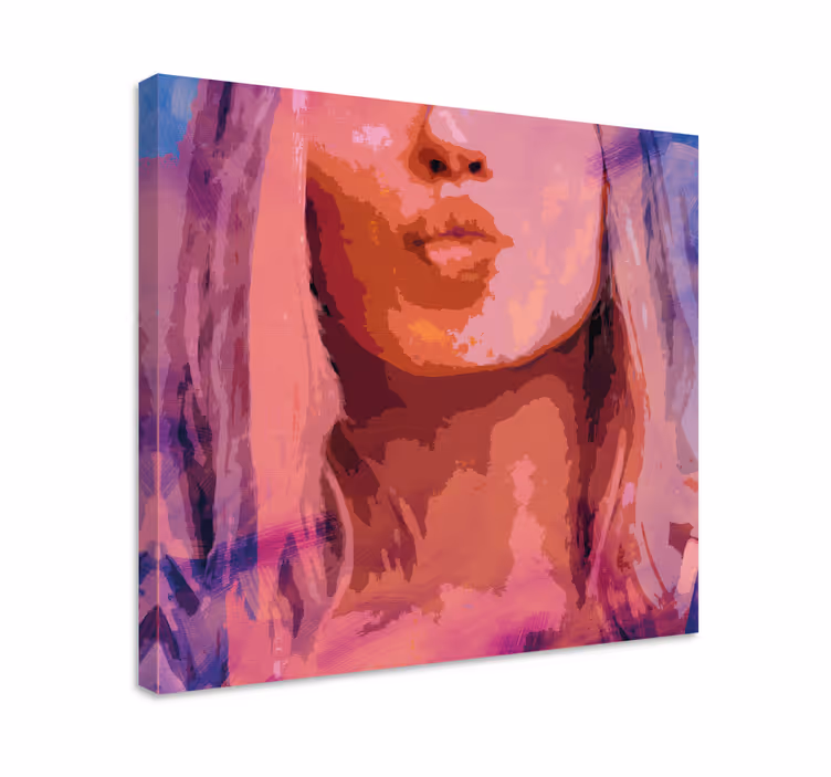 Cuadro de personas retrato de beso elegante - TenVinilo