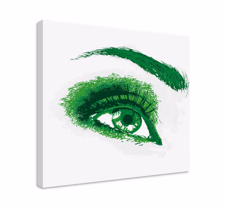 Cuadro bodegones ilustración ojo verde - TenVinilo