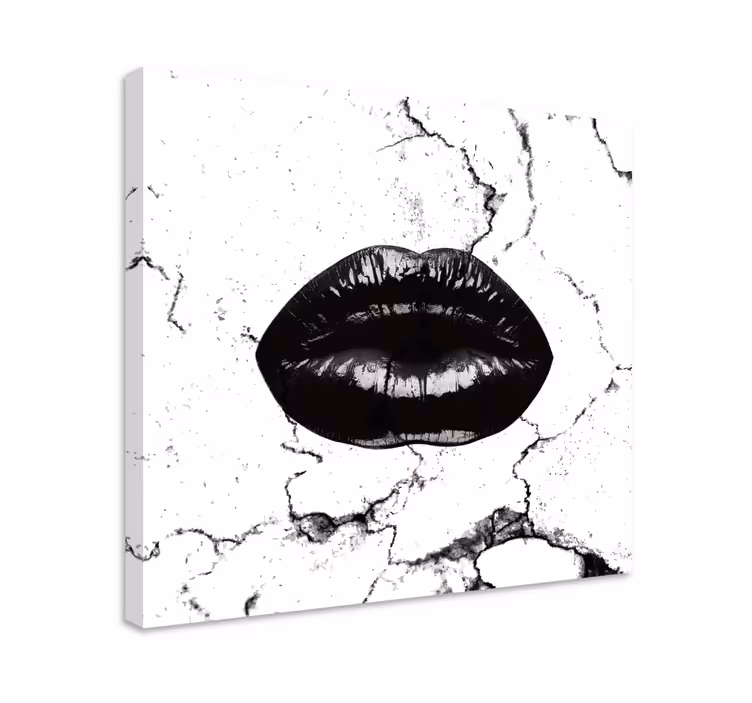 Cuadro moderno Labios diseño estilo mármol - TenVinilo