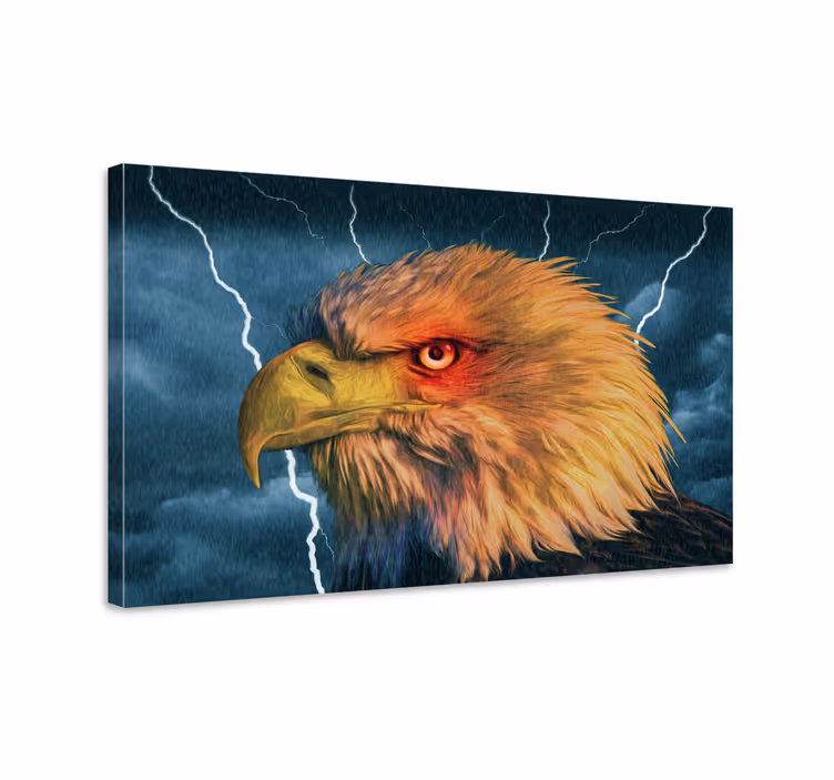 Cuadro 3d águila eléctrica azul - TenVinilo