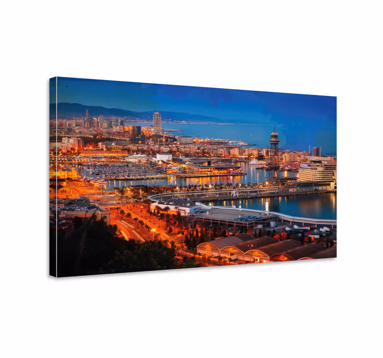 Cuadro ciudades barcelona vista de la ciudad - TenVinilo