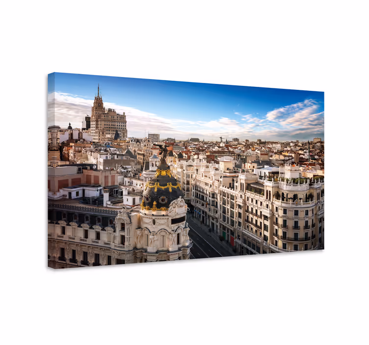 Cuadro ciudades vista del skyline de madrid - TenVinilo