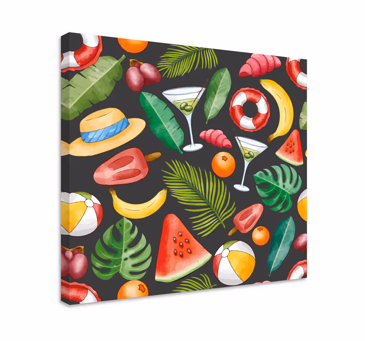 Cuadro bodegones tema de bebidas tropicales - TenVinilo