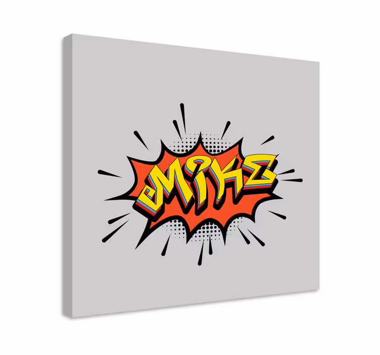Cuadro abecedario estilo letras de cómic - TenVinilo