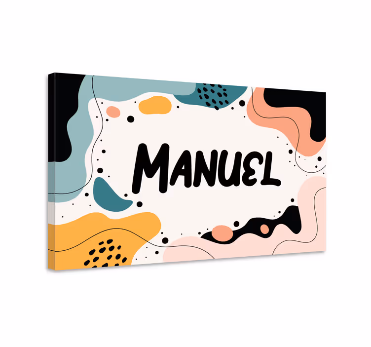 Cuadro personalizable diseño de nombre divertido - TenVinilo