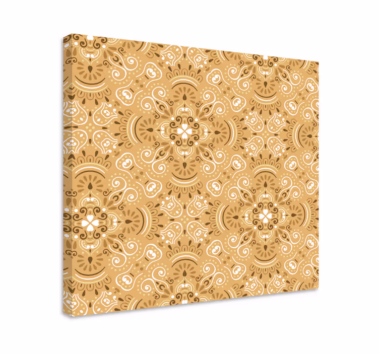 Cuadro ornamental patrón natural intrincado - TenVinilo