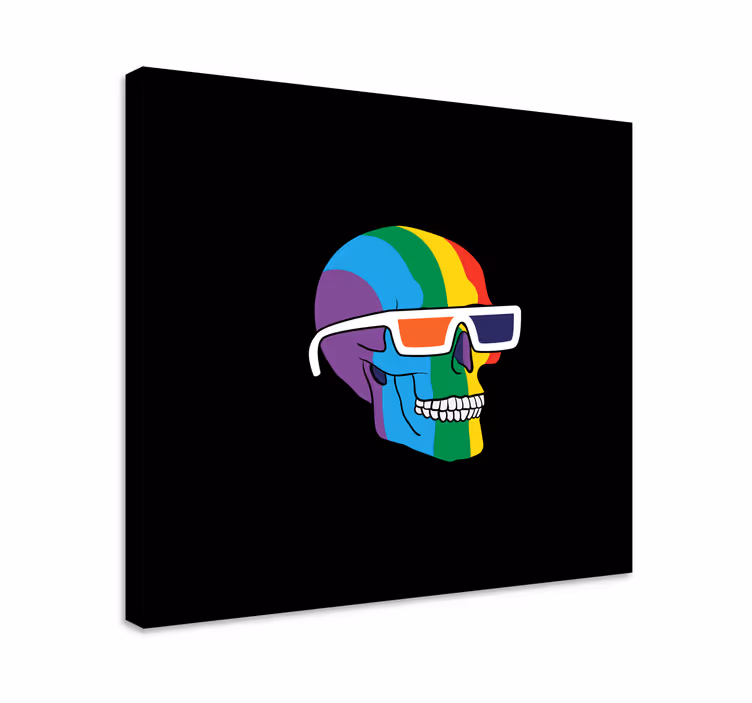 Cuadro bodegones espectáculos calaveras arcoíris - TenVinilo