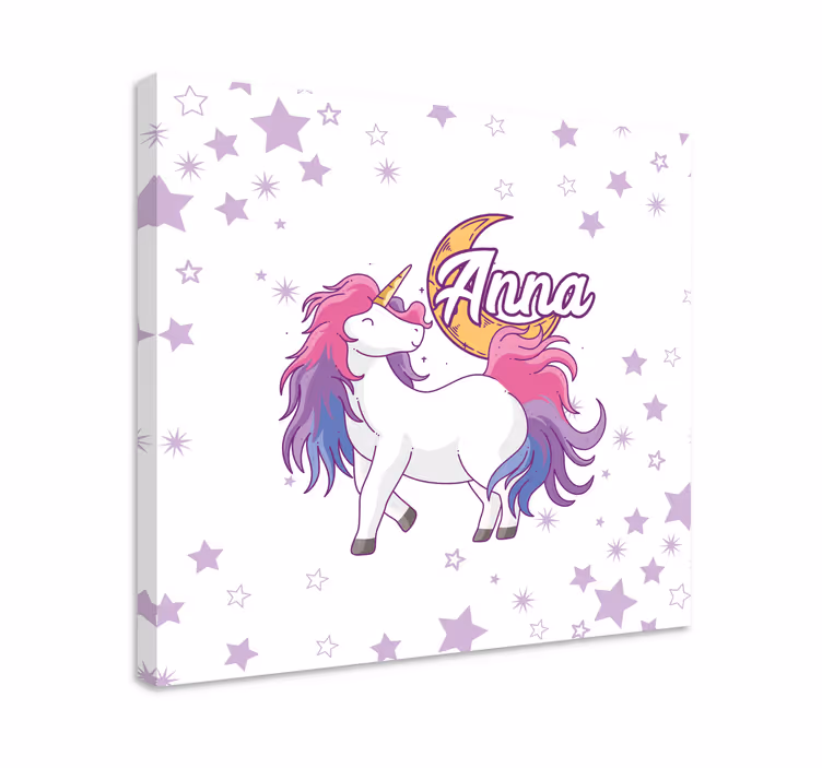 Cuadro de unicornios unicornio con estrellas - TenVinilo