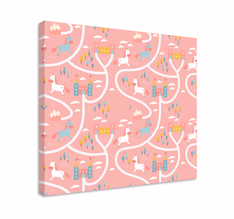 Cuadro ciervos viaje divertido de unicornios - TenVinilo