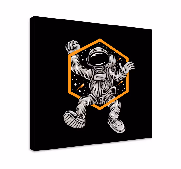 Cuadro de personas levitación de astronautas - TenVinilo