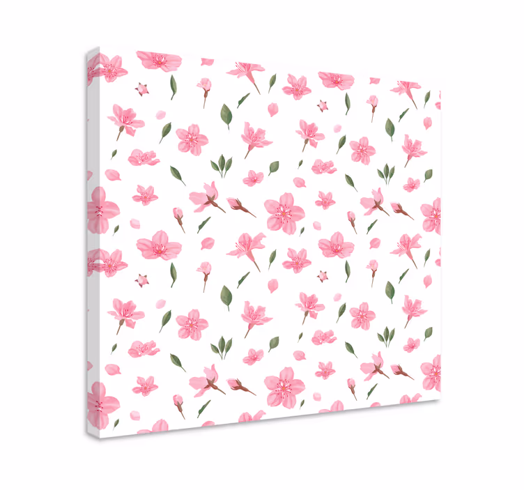 Cuadro de flores Patrón de flor rosa - TenVinilo