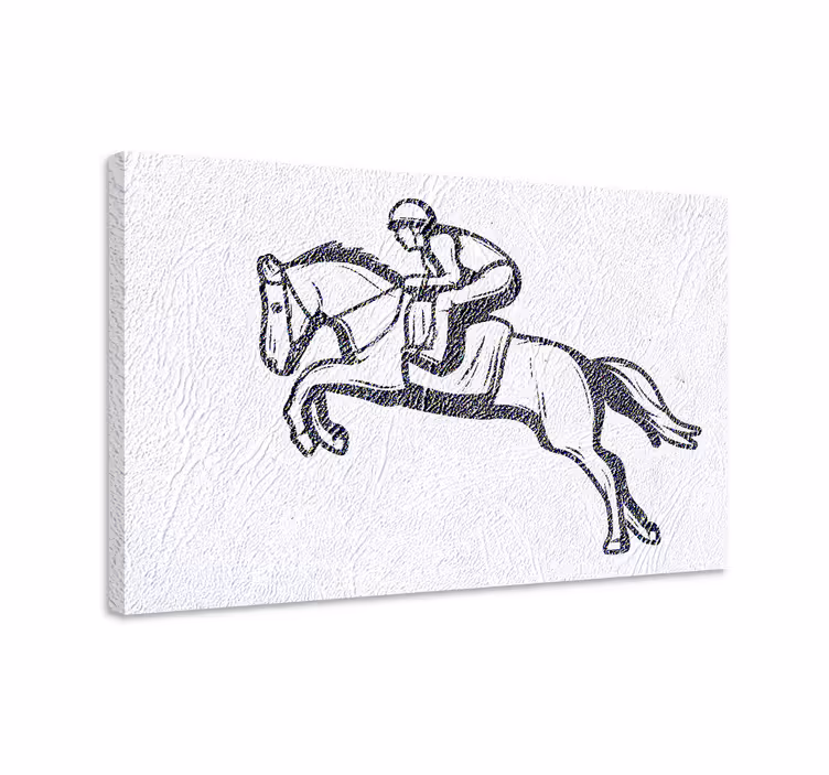 Cuadro caballos salto ecuestre - TenVinilo
