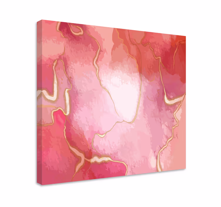 Cuadro abstracto remolino de mármol rosa - TenVinilo