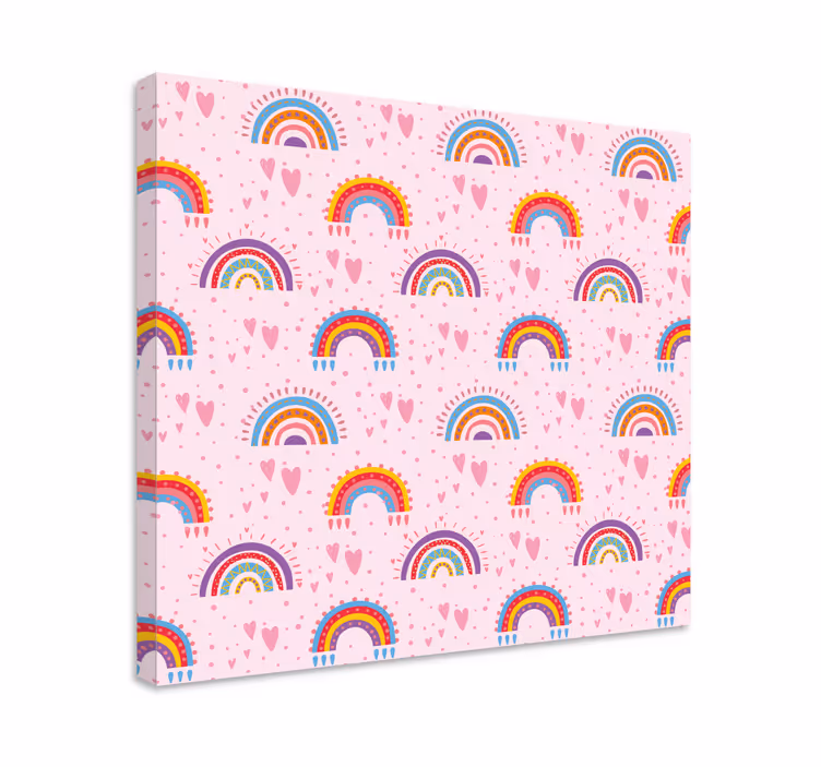 Cuadro infantil motivo arcoíris vibrante - TenVinilo