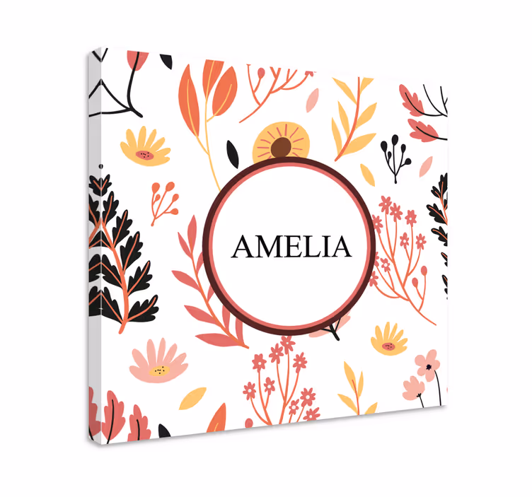 Cuadro de flores diseño floral personalizado - TenVinilo
