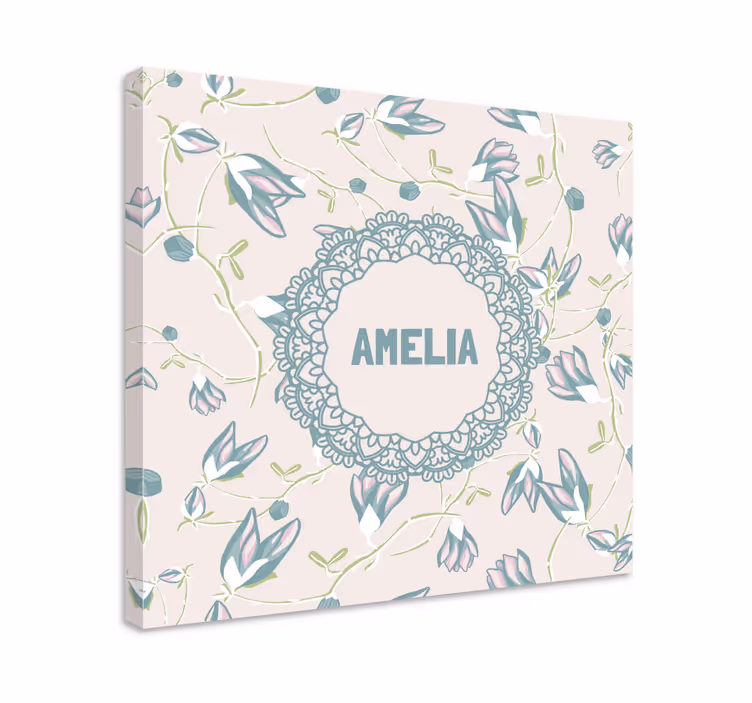 Cuadro de flores diseño de encaje floral - TenVinilo