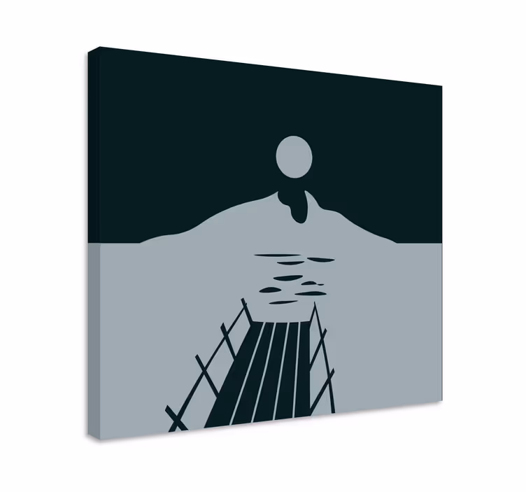 Cuadro paisajes muelle sobre el agua - TenVinilo