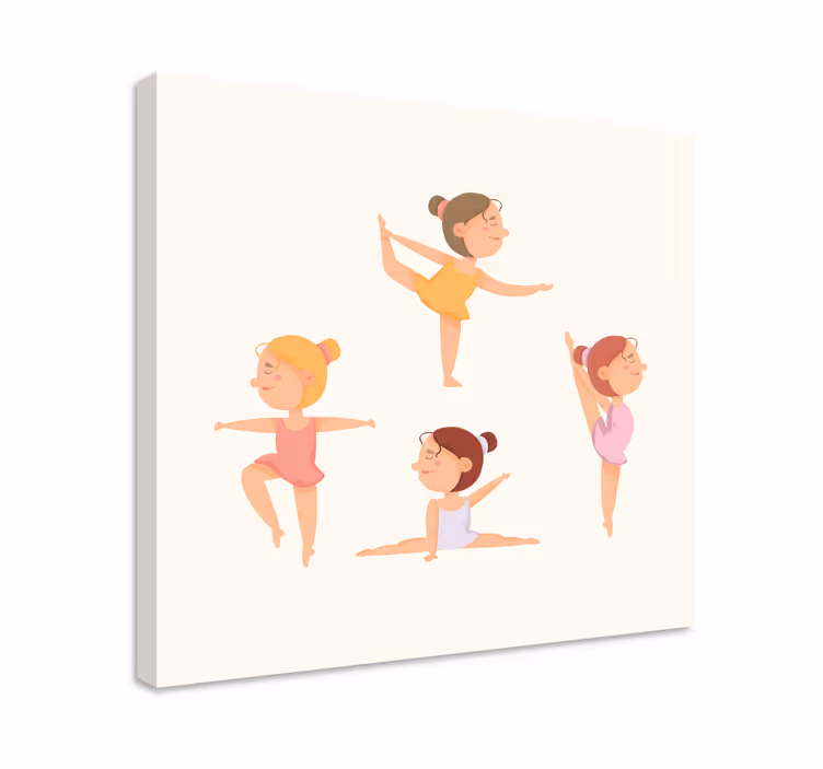 Cuadro infantil bailarinas danzantes - TenVinilo