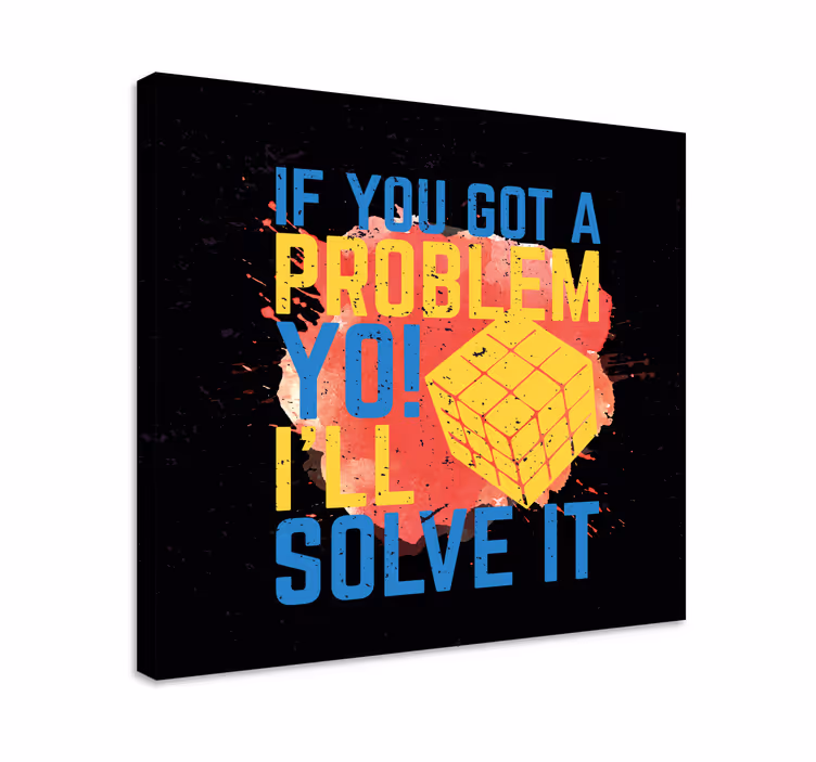 Cuadro frase la vida es como un cubo rubik - TenVinilo