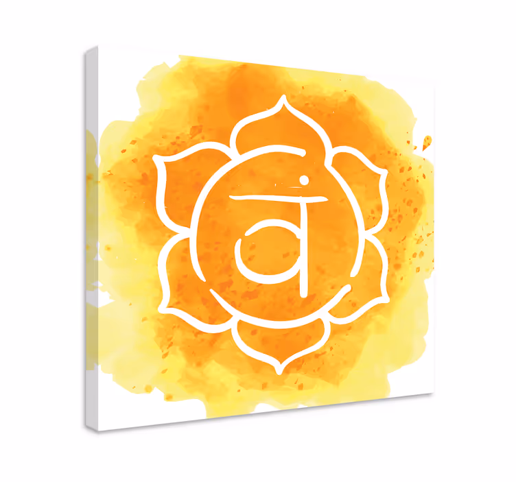Cuadro moderno Hermoso símbolo del chakra sacro - TenVinilo