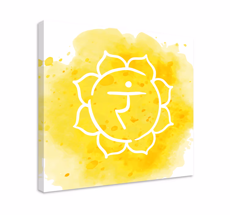 Cuadro moderno Símbolo del chakra del plexo solar - TenVinilo