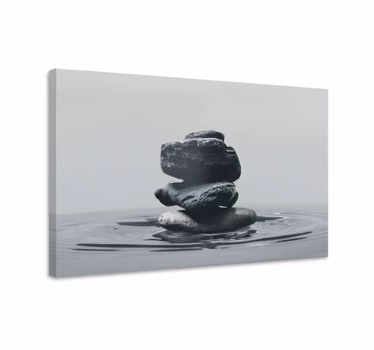 Cuadro zen apilamiento equilibrado de piedras - TenVinilo