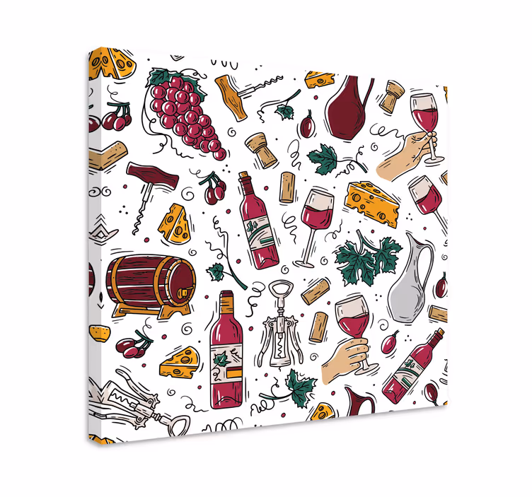 Cuadro deporte diversión en la cata de vinos - TenVinilo