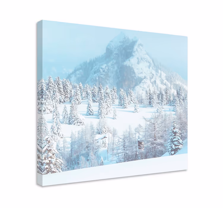 Cuadro paisajes vista de montañas nevadas - TenVinilo