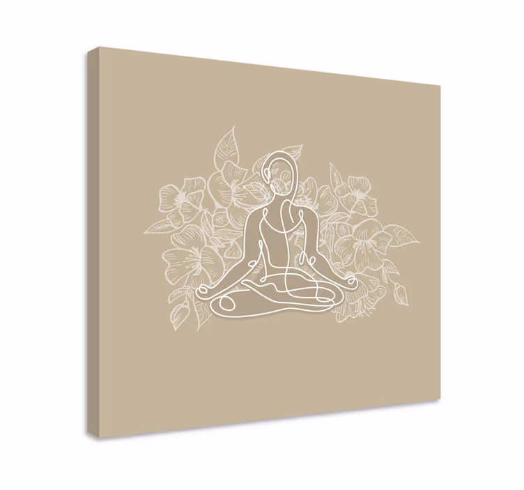 Cuadro buda contorno buda sereno - TenVinilo