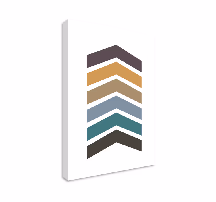 Cuadro figuras geométricas diseño de patrón chevron - TenVinilo
