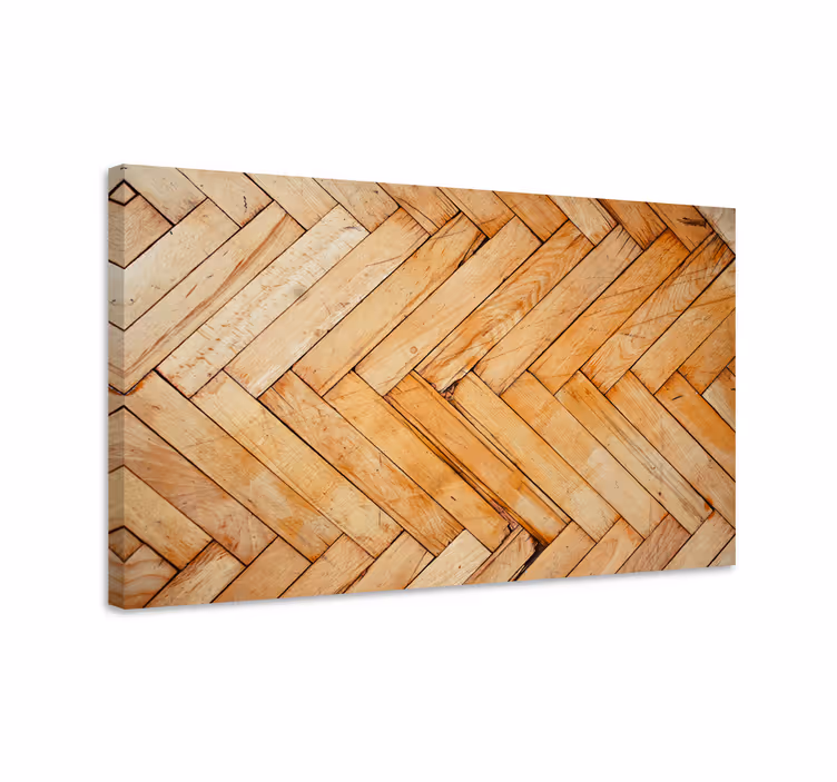 Cuadro ornamental patrón de madera en espiga - TenVinilo