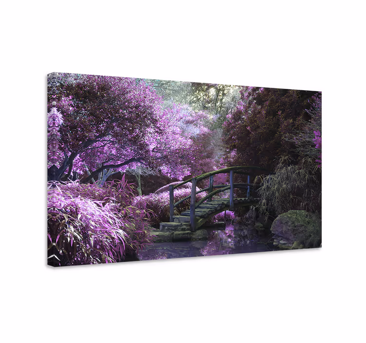 Cuadro paisajes puente del jardín sereno - TenVinilo