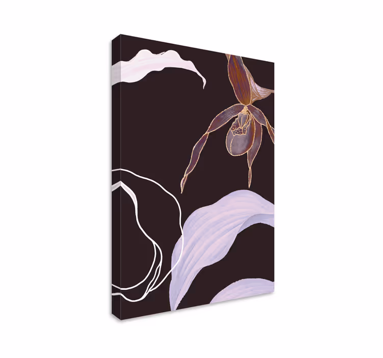 Cuadro de flores Linda flor de orquídea de estilo africano - TenVinilo
