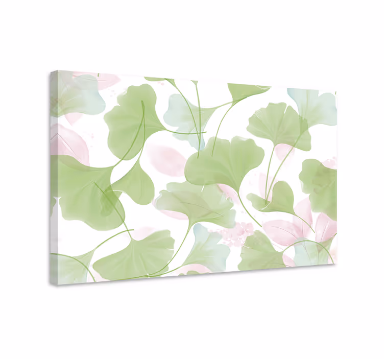 Cuadro plantas Glamour acuarela ginko hojas - TenVinilo