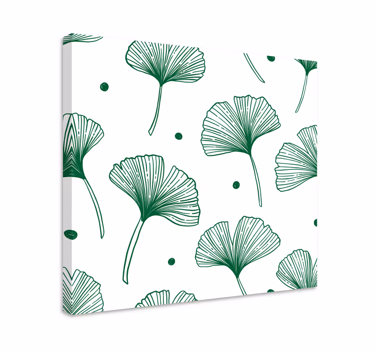 Cuadro moderno Grandes hojas verdes de ginkgo - TenVinilo