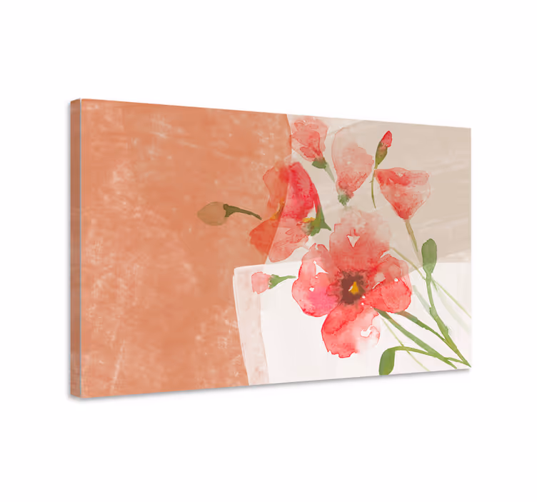 Cuadro de flores arreglo de flores suaves - TenVinilo