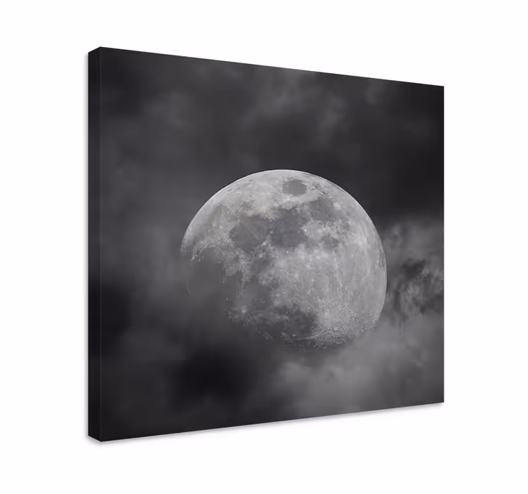 Cuadro paisajes Diseño espacial planeta gris - TenVinilo