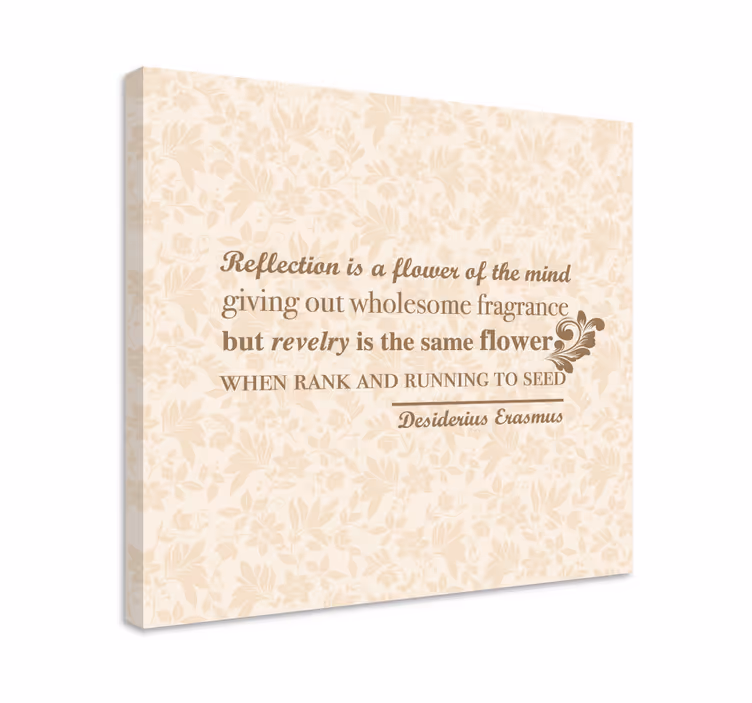 Cuadro frase reflexión floral - TenVinilo