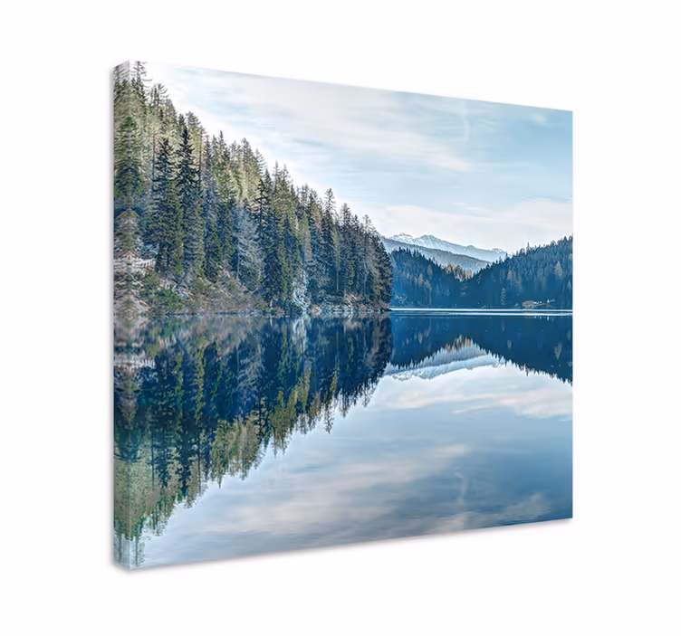 Cuadro paisajes reflejo de un lago tranquilo - TenVinilo