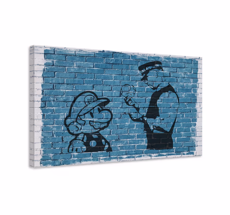 Cuadro decorativo videojuego mario y oficial - TenVinilo