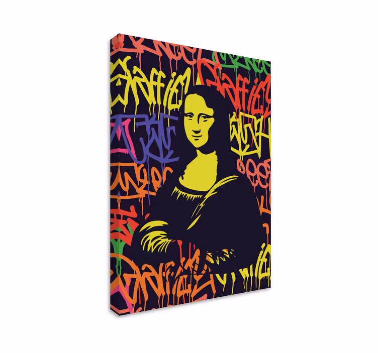 Cuadro artístico mona lisa graffiti - TenVinilo